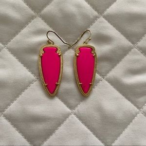Kendra Scott Hot Pink Drop Earrings